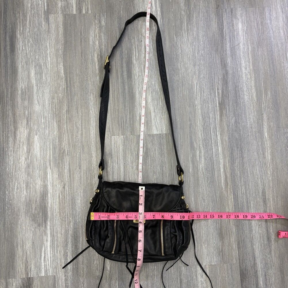 Rebecca Minkoff Beloved Mini Crossbody Bag Black Leather Gold Stud Vintage -FLAW - Picture 9 of 11